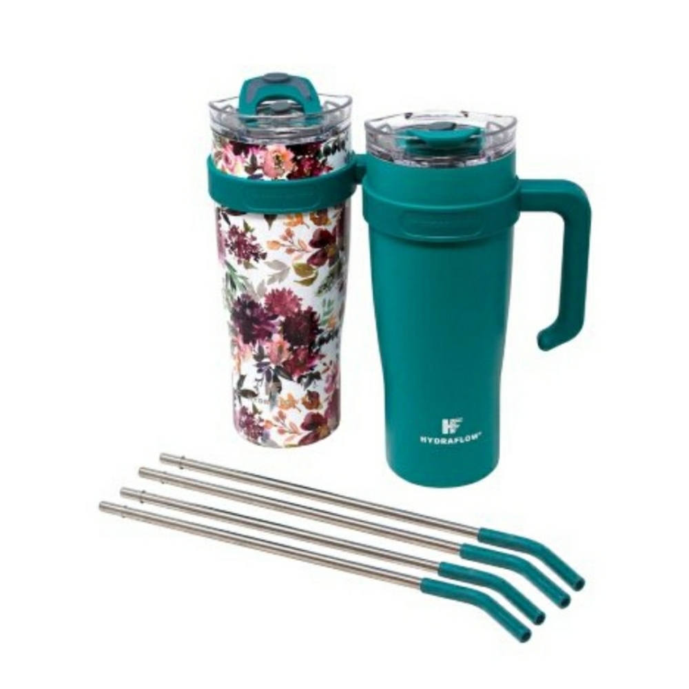 (Ew)Hydraflow double wall  stainless steel Tumbler with handle 2pack